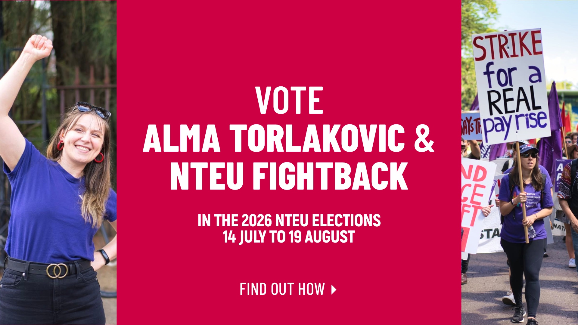 Vote Alma Torlakovic and NTEU Fightback
